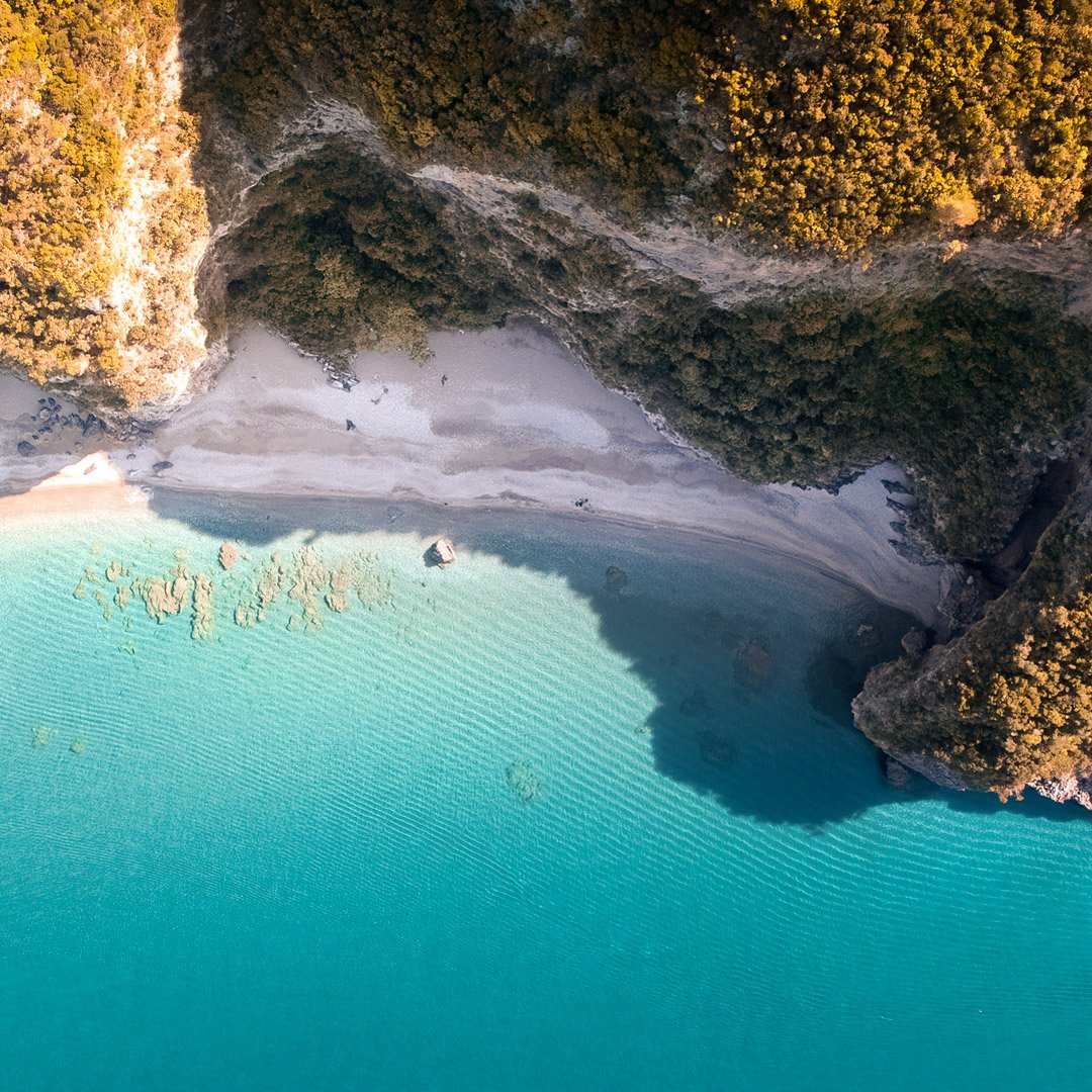 In central Evia you will find the most famous hiliadou with it's lush vegetation sand and pebbles of every shape and size