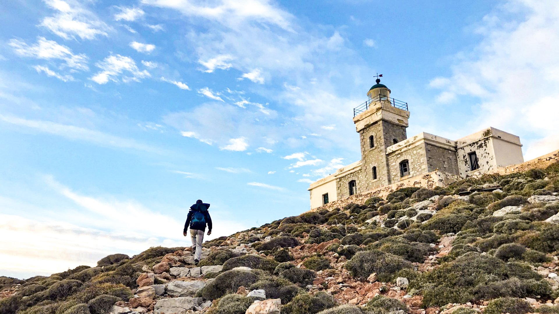 Hiking along the path in eastern Hydra - Photo by Paths of Greece