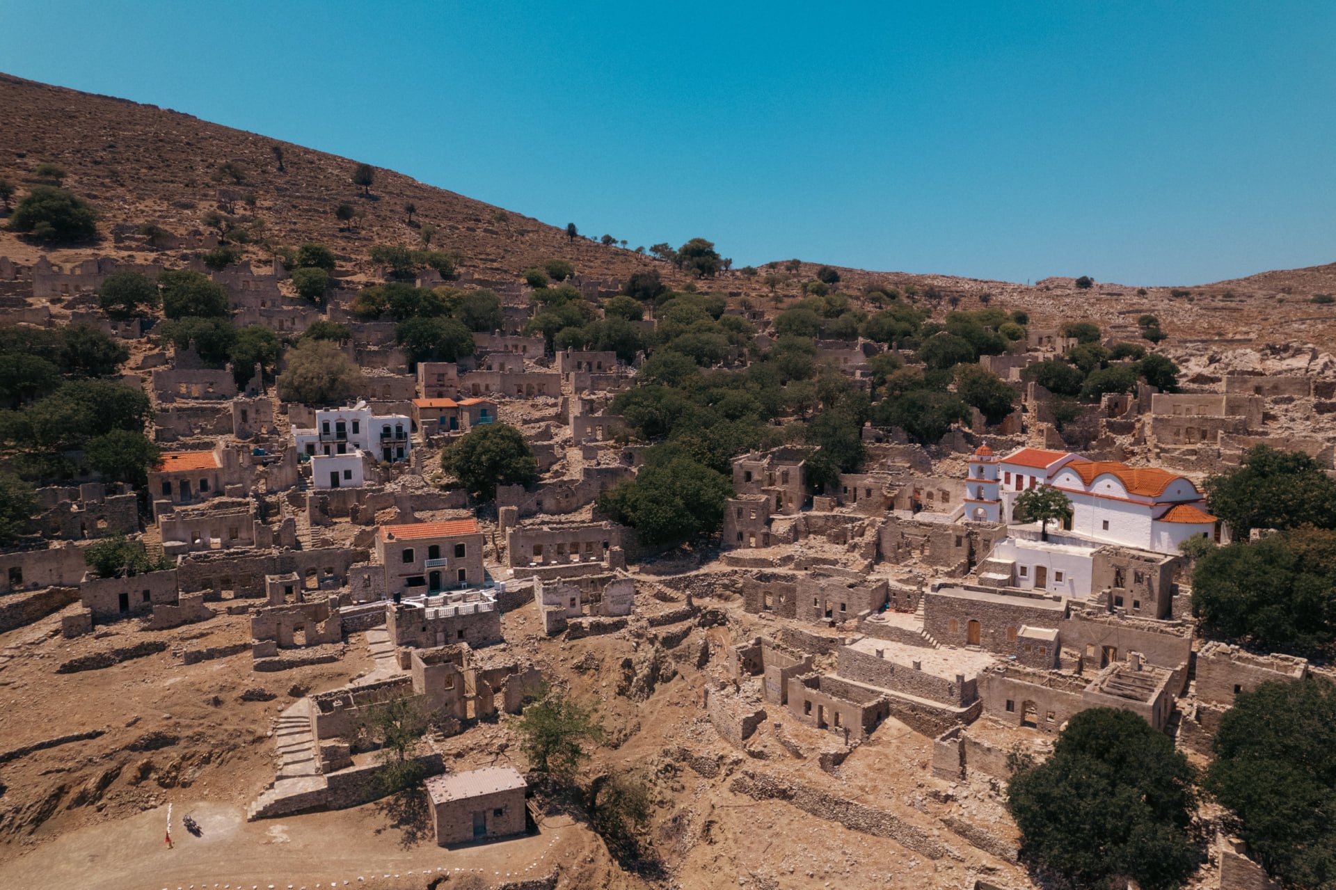 Mikro Chorio in Tilos, Greece