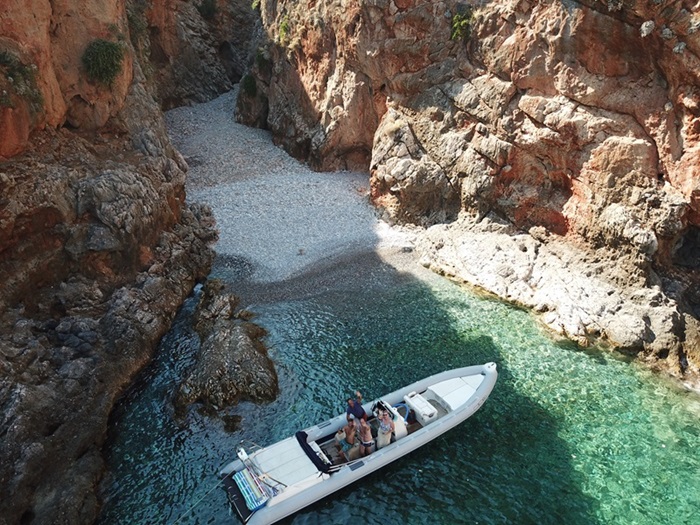  Secret Beaches & Caves Private Boat Trip from Kolymvari